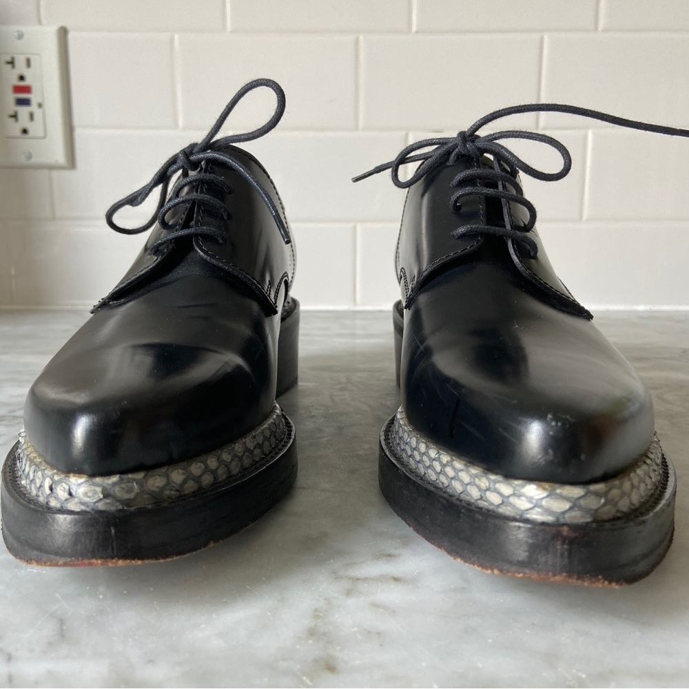 Acne Studios Lark Platform Oxford with Snakeskin Trim | Size 36 - Picture 3 of 12